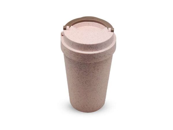 Eco Husk — Peach (400ml) ♻️ Wheat fibre cup with carry handle