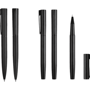 Halon Penset — A metal roller pen with matching metal ball pen