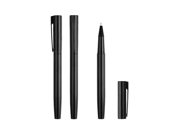 Halon Penset — A metal roller pen with matching metal ball pen - Image 2