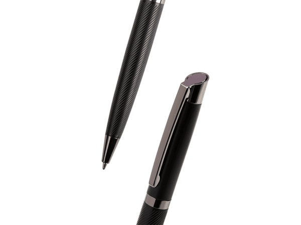 Tedha — Sleek Metal Pen with Grooved Barrel - Image 2